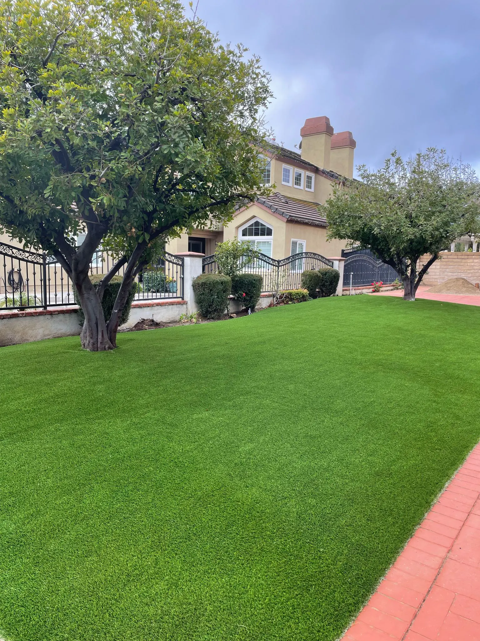 Artificial grass and landscaping