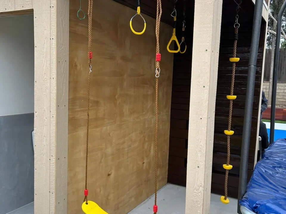 Rock climbing for kids in back uard