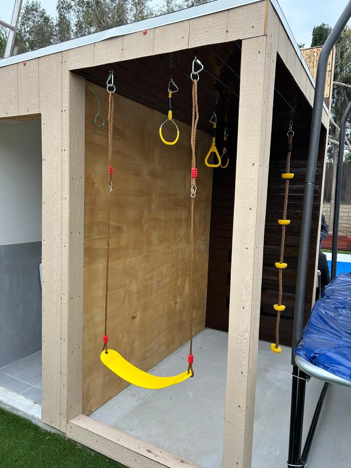 Rock climbing for kids in back uard